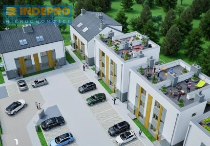 Wizualizacja inwestycji - widok na prywatny taras dachowy